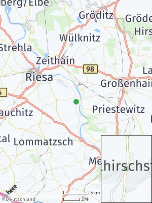 Here Map of Hirschstein bei Riesa