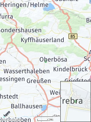 Here Map of Trebra bei Sondershausen