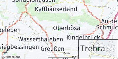Google Map of Trebra bei Sondershausen