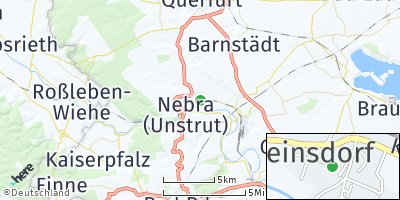 Google Map of Reinsdorf bei Naumburg