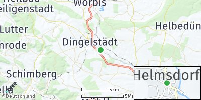 Google Map of Helmsdorf bei Leinefelde