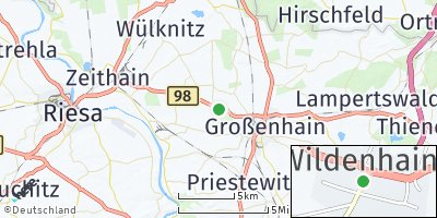 Google Map of Wildenhain bei Großenhain