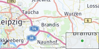 Google Map of Brandis bei Wurzen