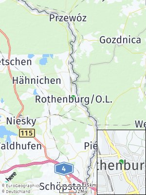Here Map of Rothenburg / Oberlausitz