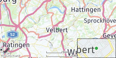 Google Map of Velbert-Mitte