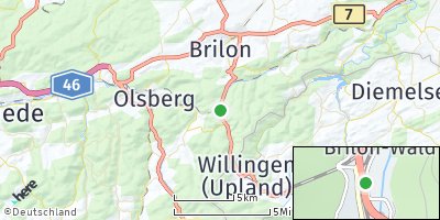 Google Map of Brilon-Wald