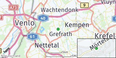 Google Map of Vinkrath bei Krefeld