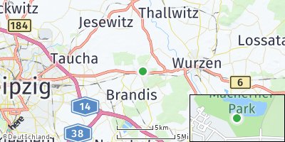 Google Map of Machern bei Wurzen