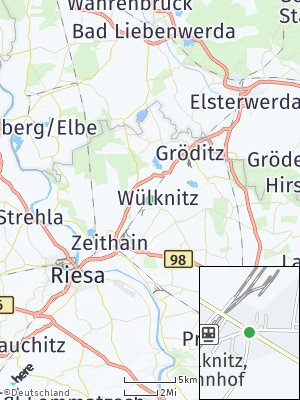 Here Map of Wülknitz bei Riesa