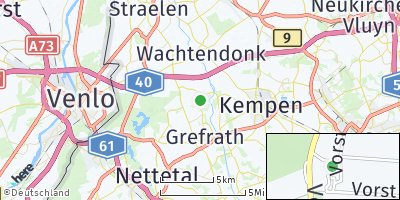 Google Map of Vorst bei Krefeld