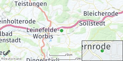 Google Map of Gernrode bei Leinefelde
