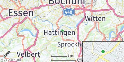 Google Map of Hattingen an der Ruhr