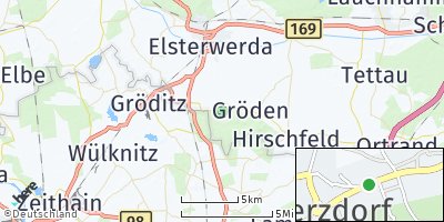 Google Map of Merzdorf bei Elsterwerda