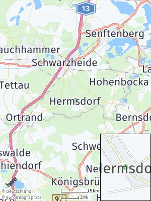 Here Map of Hermsdorf bei Ruhland