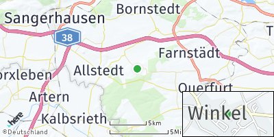 Google Map of Winkel bei Sangerhausen