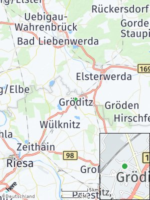 Here Map of Gröditz bei Riesa