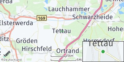 Google Map of Tettau bei Ruhland