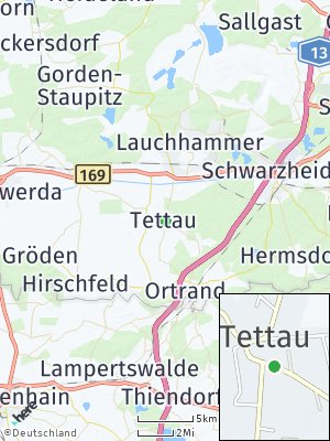 Here Map of Tettau bei Ruhland