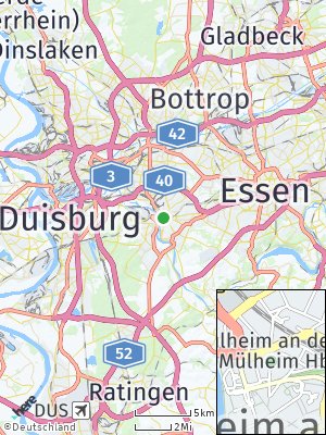 Here Map of Mülheim an der Ruhr