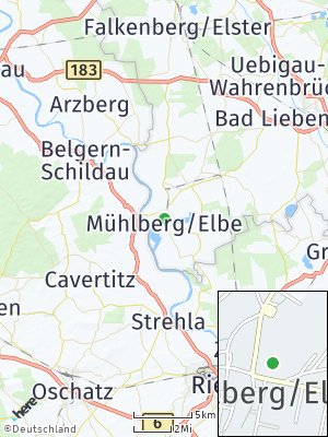 Here Map of Mühlberg / Elbe