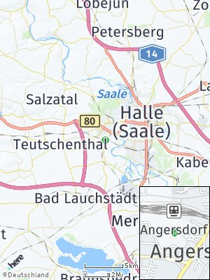 Here Map of Angersdorf bei Halle