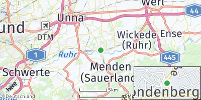 Google Map of Fröndenberg / Ruhr