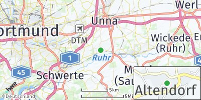 Google Map of Altendorf bei Fröndenberg