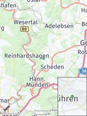 Here Map of Bühren bei Göttingen