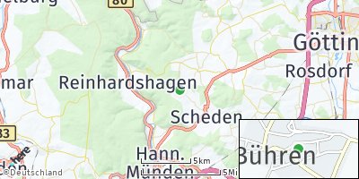 Google Map of Bühren bei Göttingen