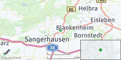 Google Map of Riestedt bei Sangerhausen