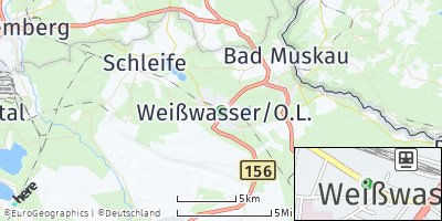 Google Map of Weißwasser / Oberlausitz