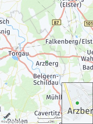 Here Map of Arzberg bei Torgau