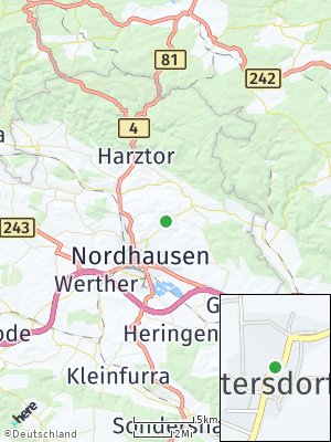 Here Map of Petersdorf bei Nordhausen