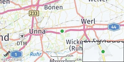 Google Map of Siddinghausen über Unna