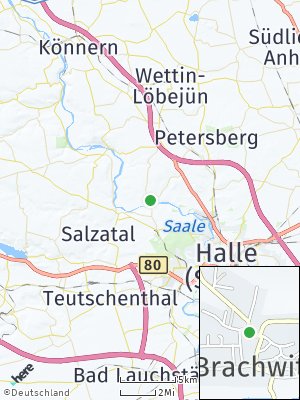 Here Map of Brachwitz bei Halle