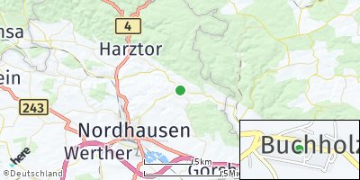 Google Map of Buchholz bei Nordhausen