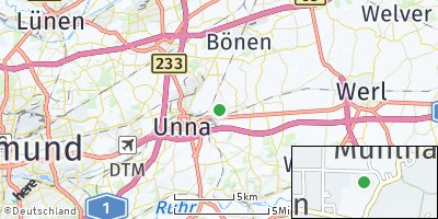 Google Map of Uelzen über Unna