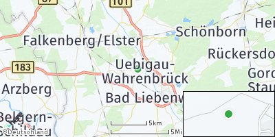 Google Map of Uebigau-Wahrenbrück