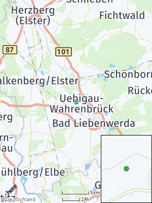 Here Map of Uebigau-Wahrenbrück