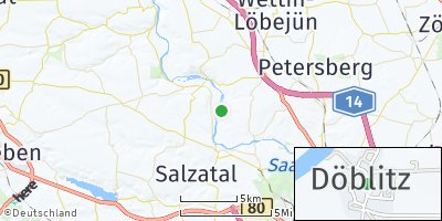 Google Map of Döblitz bei Halle
