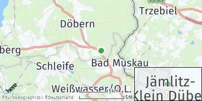 Google Map of Jämlitz-Klein Düben