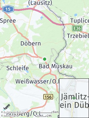 Here Map of Jämlitz-Klein Düben