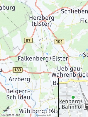 Here Map of Falkenberg / Elster