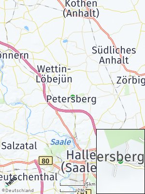 Here Map of Petersberg bei Halle