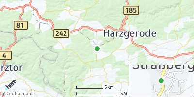 Google Map of Straßberg bei Quedlinburg