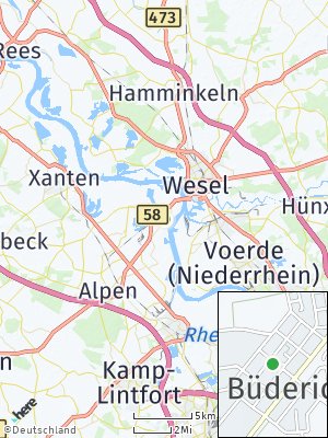 Here Map of Büderich bei Wesel