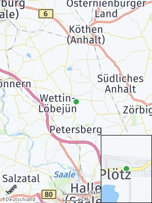 Here Map of Plötz bei Halle