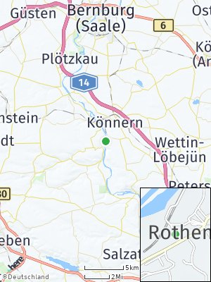 Here Map of Rothenburg bei Könnern