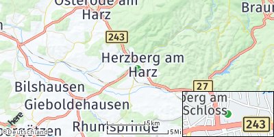 Google Map of Herzberg am Harz