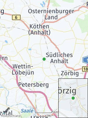 Here Map of Görzig bei Köthen